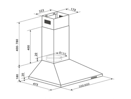 Вытяжка OASIS KВ-60B