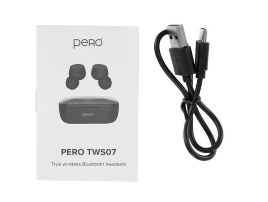 Гарнитуры TWS стерео PERO TWS07 INVISIBLE WHITE