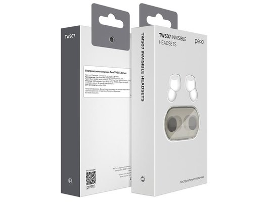 Гарнитуры TWS стерео PERO TWS07 INVISIBLE WHITE