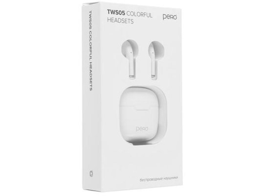 Гарнитуры TWS стерео PERO TWS05 COLORFUL WHITE