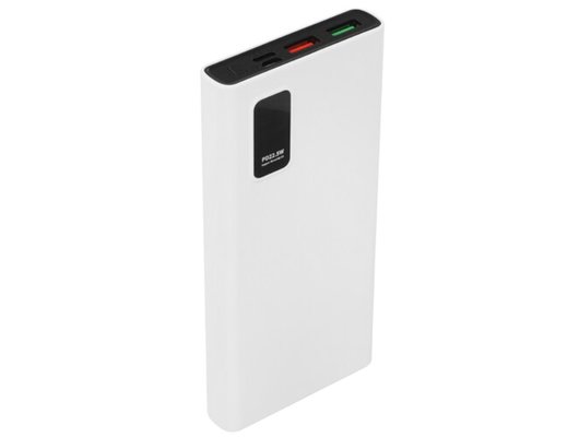 Внешний аккумулятор PERO PB05 10000 mAh, Li-Pol, output USB-C + 2 USB-A,белый