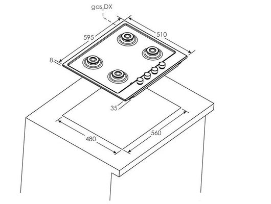 Варочная панель CANDY CHG6DWPX