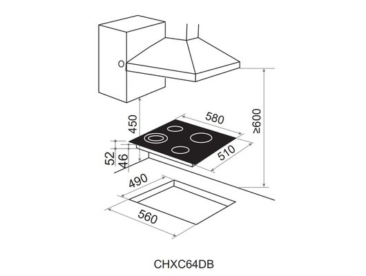 Варочная панель CANDY CHXC64TDB