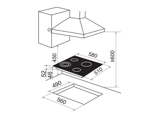 Варочная панель CANDY CHXC64DVB