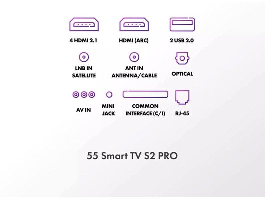 4K (Ultra HD) Smart телевизор HAIER 55 SMART TV S2 PRO (ИМП)