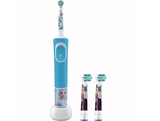 Зубная щетка электрическая для детей ORAL-B Vitality D100.413.2K Kids Frozen (Голубой/розовый) +4 Sticker Pack