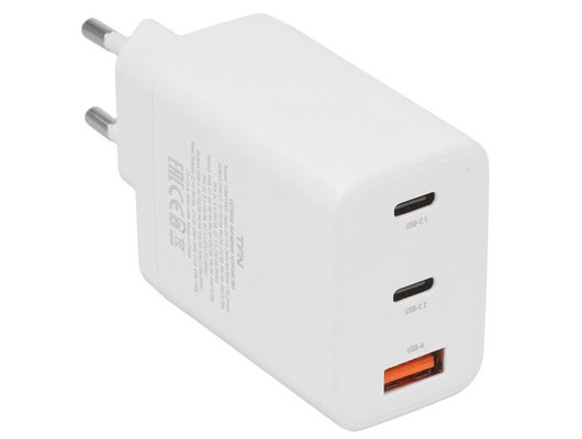 Зарядное устройство TFN GAN A+C+C 65W white б/кабеля TFN-WC-65W-2113-WH