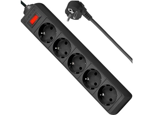 Сетевой фильтр Defender ES 5роз./5м черный (99486)