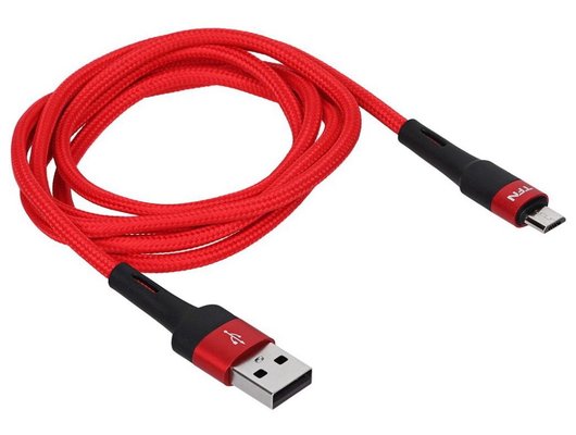 Кабель TFN microUSB Envy 1.2m нейлон red TFN-C-ENV-MIC1MRD