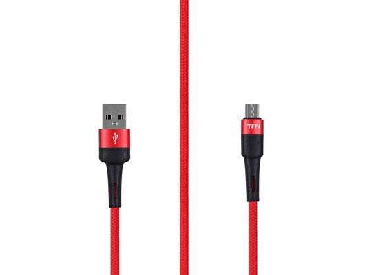 Кабель TFN microUSB Envy 1.2m нейлон red TFN-C-ENV-MIC1MRD