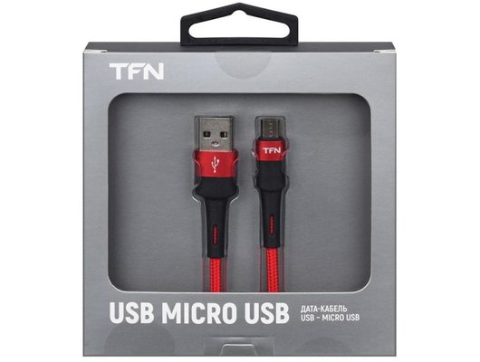 Кабель TFN microUSB Envy 1.2m нейлон red TFN-C-ENV-MIC1MRD