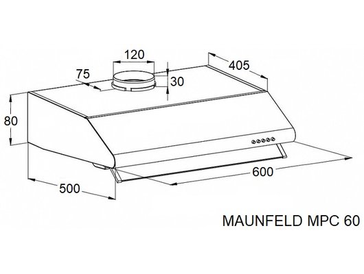 Вытяжка MAUNFELD MPC 60 black