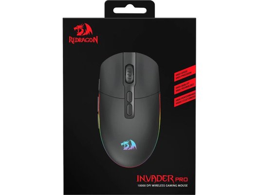 Мышь беспроводная игровая Redragon Invader Pro беспроводная