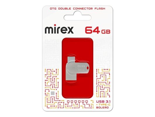 USB Флеш Mirex 64Gb USB 3.1 BOLERO Type-C, OTG (13600-IT3BLR64)