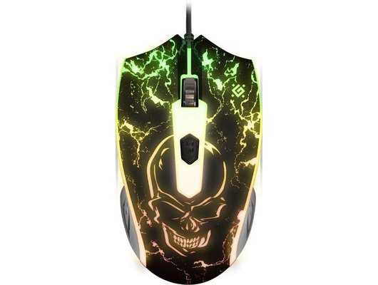 Мышь проводная игровая Defender Overmatch GM-069 черный