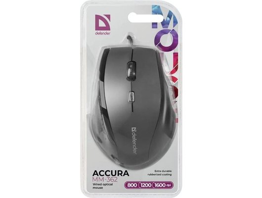 Мышь проводная Defender Accura MM-362 черный