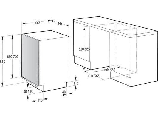 Встраиваемая посудомоечная машина GORENJE GV563E11