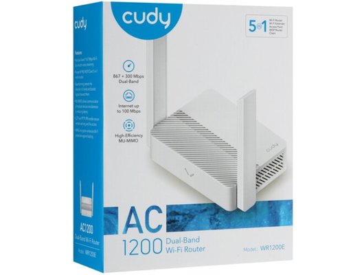 WiFi роутер Cudy WR1200E AC1200 белый