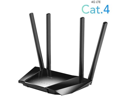 WiFi роутер Cudy LT400 N300 10/100BASE-TX/4G черный