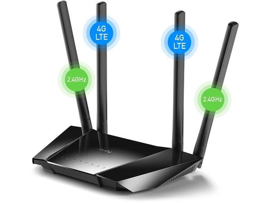 WiFi роутер Cudy LT400 N300 10/100BASE-TX/4G черный