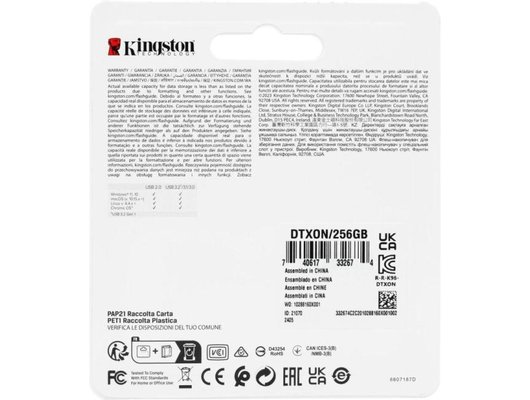 USB Флеш Kingston 256Gb DataTraveler Exodia Onyx DTXON/256GB USB3.2 черный