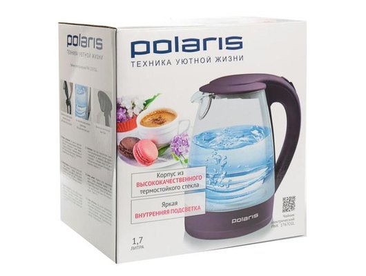 Чайник электрический POLARIS PWK 1767 CGL фиолетовый