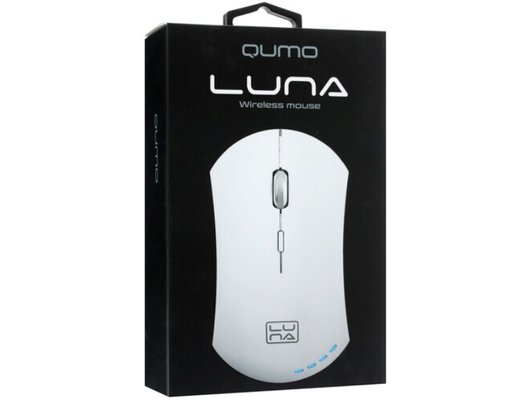 Мышь беспроводная Qumo Luna M74 белая