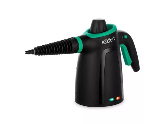 Пароочиститель ручной KITFORT КТ-9170-2 черно-зеленый
