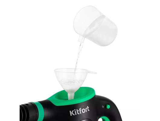 Пароочиститель ручной KITFORT КТ-9170-2 черно-зеленый