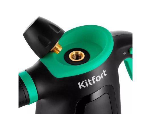 Пароочиститель ручной KITFORT КТ-9170-2 черно-зеленый