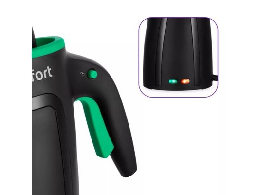 Пароочиститель ручной KITFORT КТ-9170-2 черно-зеленый