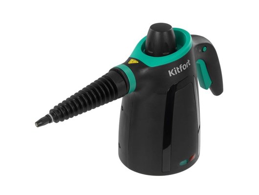 Пароочиститель ручной KITFORT КТ-9170-2 черно-зеленый