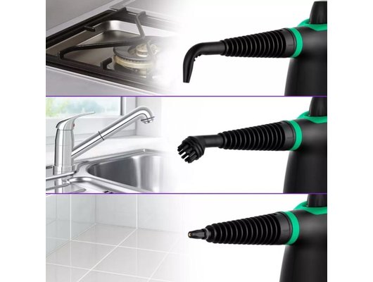 Пароочиститель ручной KITFORT КТ-9170-2 черно-зеленый