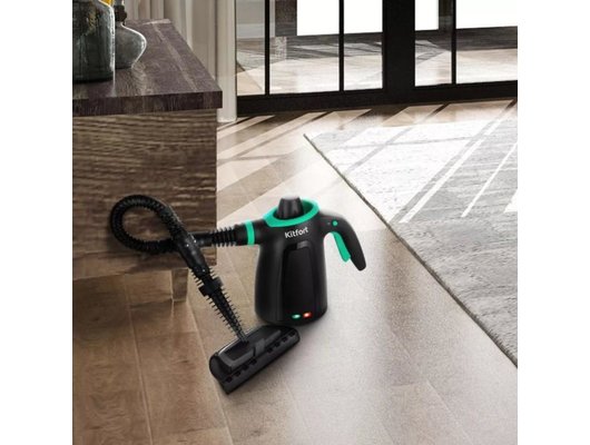 Пароочиститель ручной KITFORT КТ-9170-2 черно-зеленый