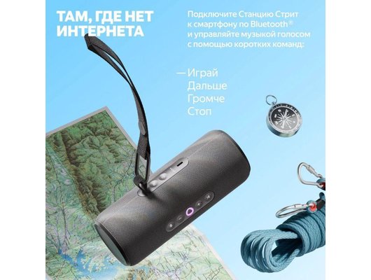 Умная колонка ЯНДЕКС СТАНЦИЯ СТРИТ YNDX-00030BLK (ЧЕРНЫЙ)