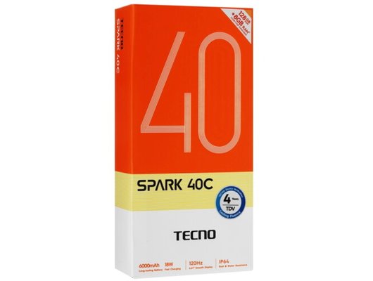 Смартфон Tecno Spark 40C 4/128Gb Black