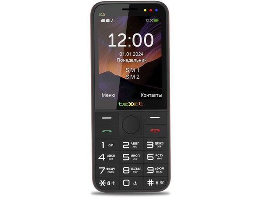 Мобильный телефон TeXet TM-315 Black/Red