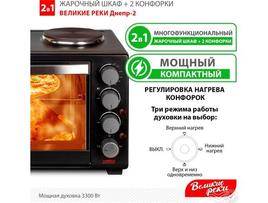 Электрическая мини-печь ВЕЛИКИЕ РЕКИ Днепр-2