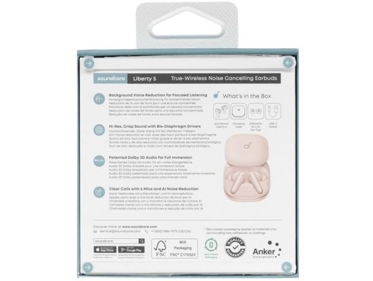 Гарнитуры TWS стерео SOUNDCORE LIBERTY 5 WHITE