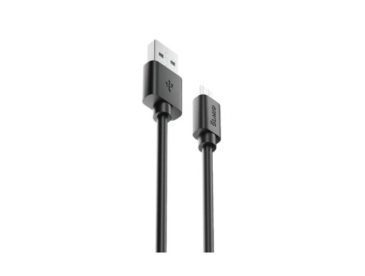 Кабель OLMIO USB 2.0 - microUSB,  1м, 2.1A, черный (38693)