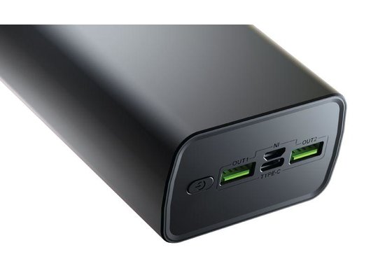 Внешний аккумулятор OLMIO QR-30, 30000mAh, space-gray