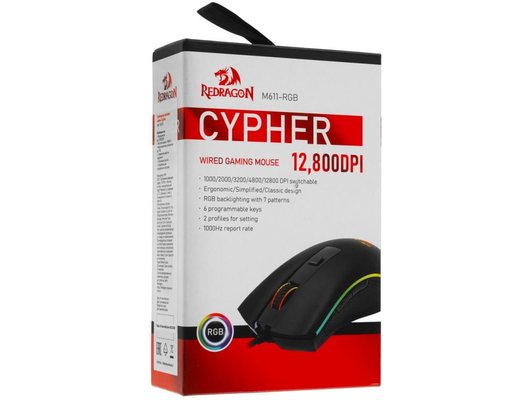 Мышь проводная игровая Redragon Cypher