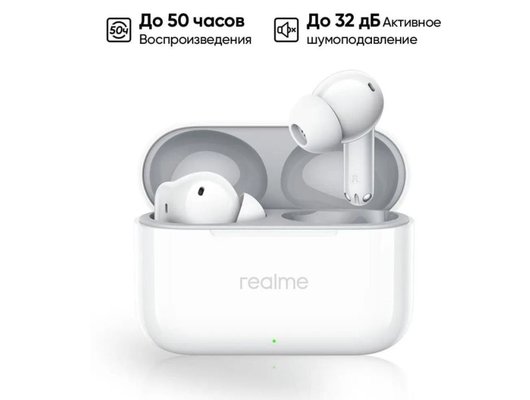 Гарнитуры TWS стерео REALME BUDS T200 WHITE