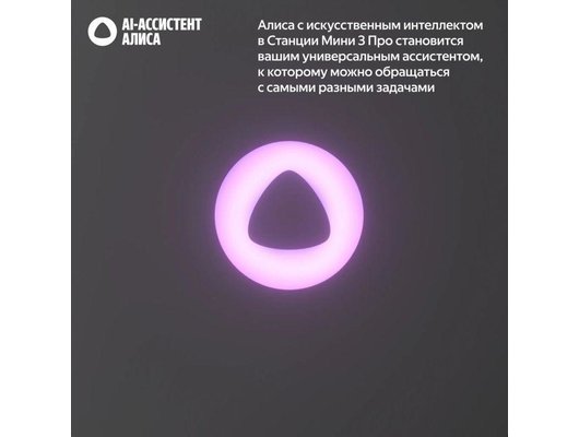 Умная колонка ЯНДЕКС СТАНЦИЯ МИНИ 3 ПРО (ZIGBEE) ЧЕРНЫЙ (YNDX-00059BLK)