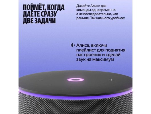 Умная колонка ЯНДЕКС СТАНЦИЯ МИНИ 3 ПРО (ZIGBEE) ЧЕРНЫЙ (YNDX-00059BLK)