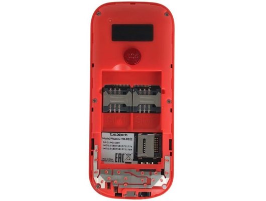 Мобильный телефон TeXet TM-B322 черно-красный