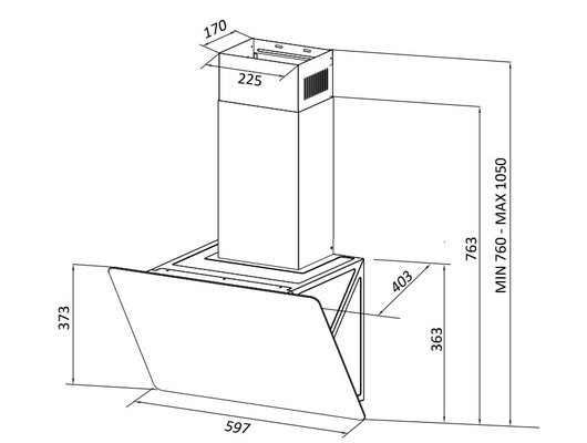 Вытяжка Midea MH60AN364GB