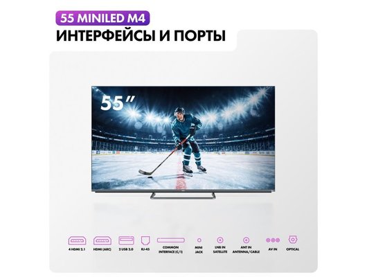 4K (Ultra HD) Smart телевизор HAIER 55 MINILED M4