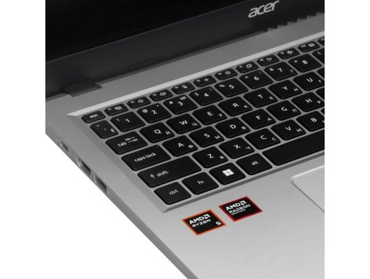 Ноутбук Acer Aspire Lite AL15-61P-R83Y/NX.D52CD.003/Ryzen 5-8640HS/16Gb/512Gb/15.6 FHD IPS/DOS серебристый