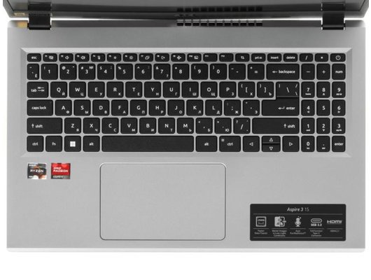 Ноутбук Acer Aspire 3 A315-24P-R0Q6/NX.KDECD.008/Ryzen 3-7320U/8Gb/512Gb/15.6 FHD IPS/DOS серебристый